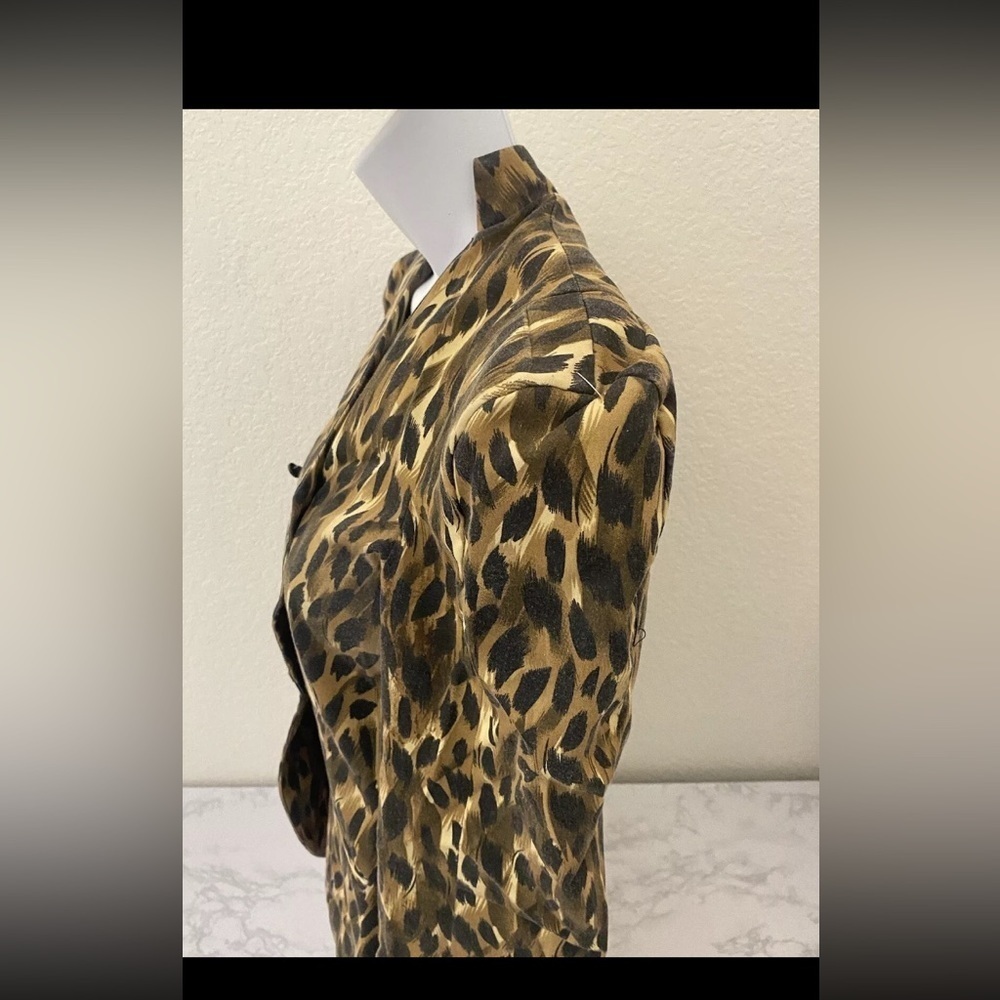 kardashian kollection Leopard Cheetah Print Blazer Jacket Women’s S Line…​​ - Picture 6 of 12